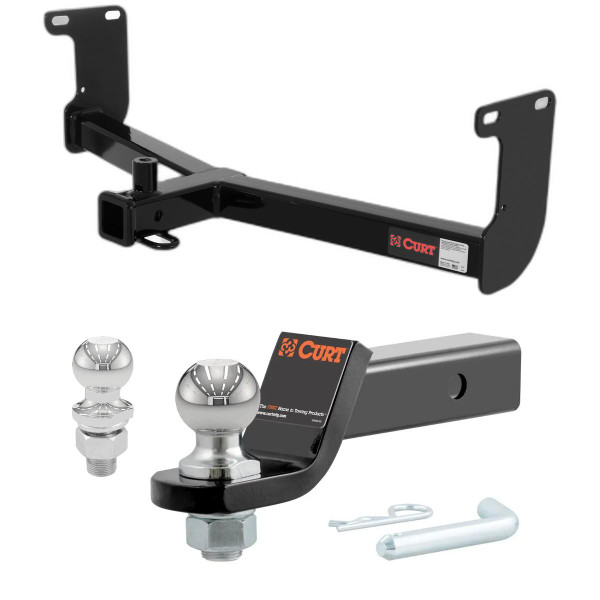 2005-2010 Dodge Dakota All CURT Class 3 Trailer Hitch, 2" Receiver + 2" Ball + 1-7/8" Ball Kit - CURT
