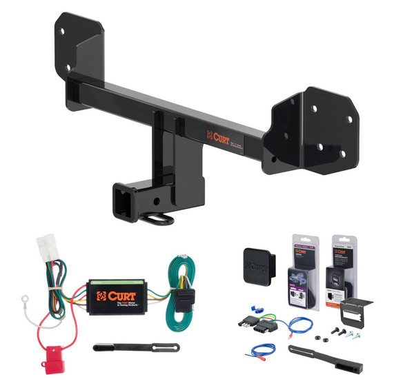 2010 - 2019 Subaru Outback Wagon Curt 2" Class 3 Trailer Tow Hitch + 5-Flat Wiring Kit Tow Boat/Utility Trailer with Surge Brakes 13410 - CURT