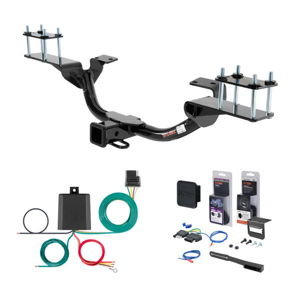 2007 - 2013 Mercedes-Benz GL450 Curt 2" Class 3 Trailer Tow Hitch + 5-Flat Wiring Kit Tow Boat/Utility Trailer with Surge Brakes 13102 - CURT