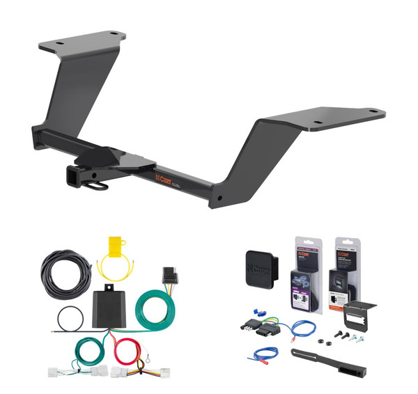2021 - 2026 Kia K5 Curt 1-1/4" Class 1 Trailer Tow Hitch + 5-Flat Wiring Kit Tow Boat/Utility Trailer with Surge Brakes 11623 - CURT