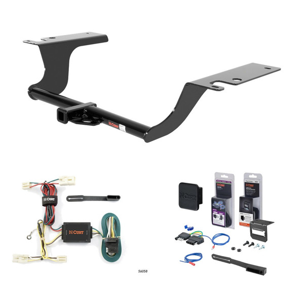 2011 - 2015 Kia Optima Curt 1-1/4" Class 1 Trailer Tow Hitch + 5-Flat Wiring Kit Tow Boat/Utility Trailer with Surge Brakes 11025 - CURT