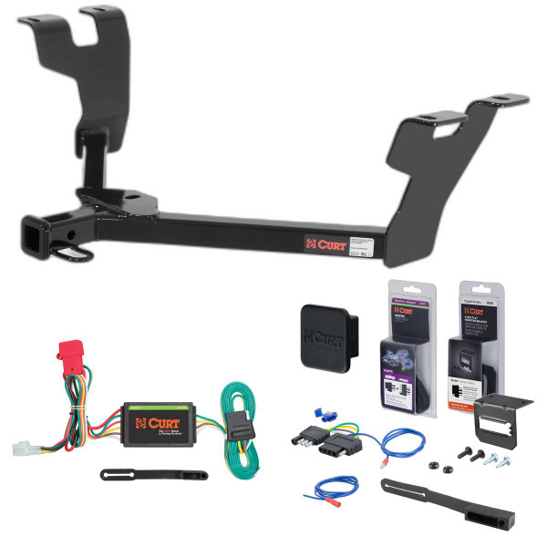 05 - 09 Subaru Outback Wagon Curt 1-1/4" Class 2 Trailer Tow Hitch + 5-Flat Wiring Kit Tow Boat/Utility Trailer with Surge Brakes 12284 - CURT