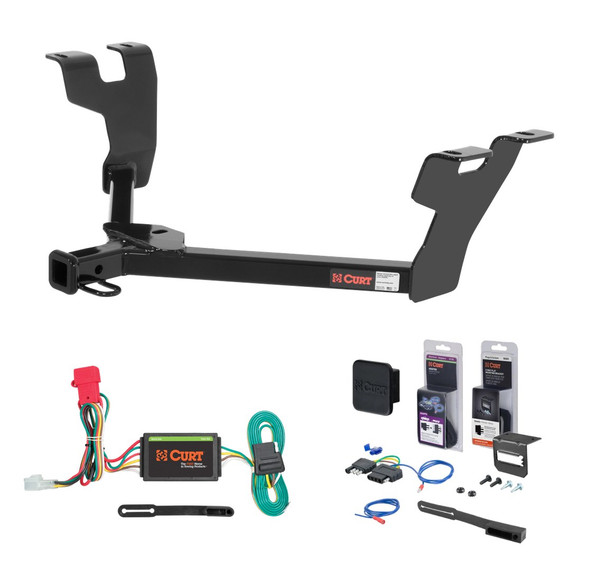 2005 - 2009 Subaru Outback Wagon Curt 1-1/4" Class 2 Trailer Tow Hitch + 5-Flat Wiring Kit Tow Boat/Utility Trailer with Surge Brakes 12284 - CURT