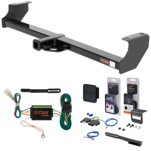 99 - 05 Suzuki Grand Vitara Excluding XL-7 Curt 1-1/4" Class 1 Trailer Tow Hitch + 5-Flat Wiring Kit Tow Boat/Utility Trailer with Surge Brakes 11024 - CURT