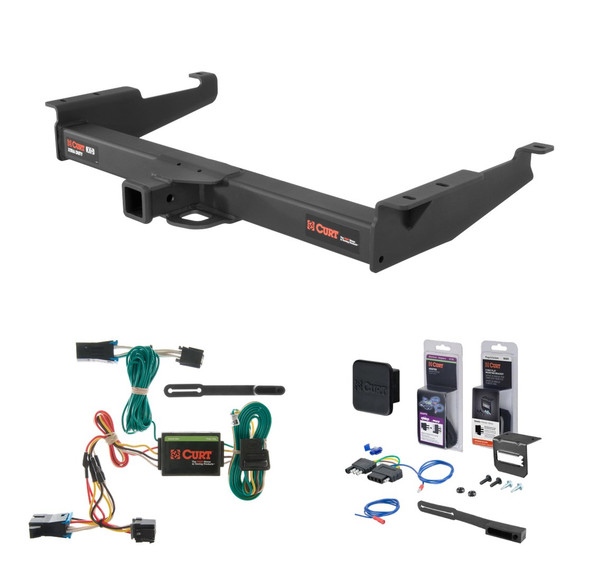 1996 - 1999 GMC Savana 2500 Curt 2" Class 5 Trailer Tow Hitch + 5-Flat Wiring Kit Tow Boat/Utility Trailer with Surge Brakes 15320 - CURT