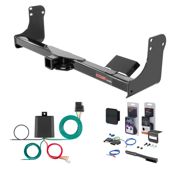 2016 - 2023 Mercedes-Benz Metris Curt 2" Class 3 Trailer Tow Hitch + 5-Flat Wiring Kit Tow Boat/Utility Trailer with Surge Brakes 13276 - CURT