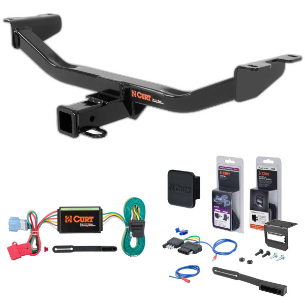 13 - 18 Acura RDX  Curt 2" Class 3 Trailer Tow Hitch + 5-Flat Wiring Kit Tow Boat/Utility Trailer with Surge Brakes 13130 - CURT