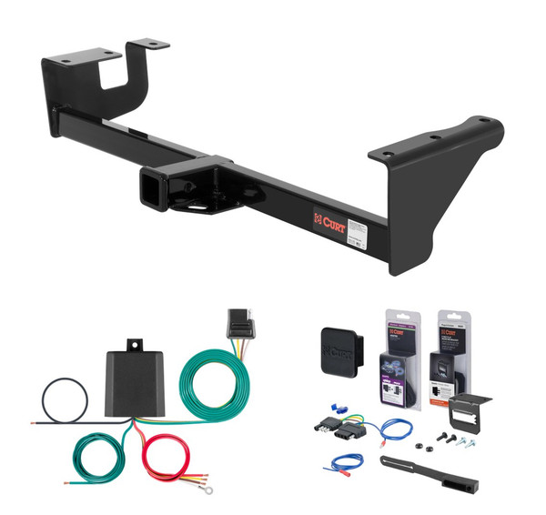 2013 Suzuki Grand Vitara Excluding XL-7 Curt 2" Class 3 Trailer Tow Hitch + 5-Flat Wiring Kit Tow Boat/Utility Trailer with Surge Brakes 13001 - CURT