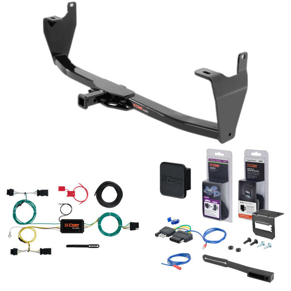 15 - 23 Jeep Renegade Curt 1-1/4" Class 2 Trailer Tow Hitch + 5-Flat Wiring Kit Tow Boat/Utility Trailer with Surge Brakes 12142 - CURT