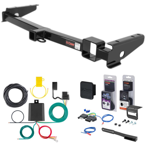 00 - 07 Toyota Land Cruiser Curt 2" Class 3 Trailer Tow Hitch + 5-Flat Wiring Kit Tow Boat/Utility Trailer with Surge Brakes 13443 - CURT