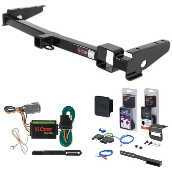 98 - 99 Toyota Land Cruiser Curt 2" Class 3 Trailer Tow Hitch + 5-Flat Wiring Kit Tow Boat/Utility Trailer with Surge Brakes 13443 - CURT