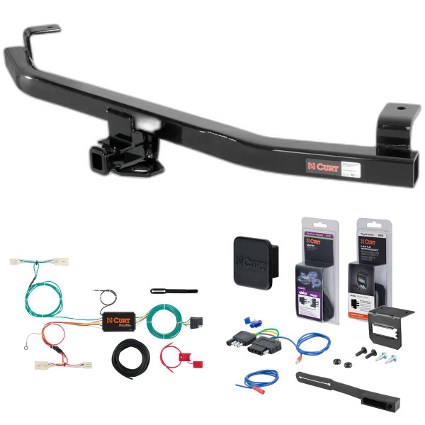 12 - 17 Kia Rio Hatchback Curt 1-1/4" Class 1 Trailer Tow Hitch + 5-Flat Wiring Kit Tow Boat/Utility Trailer with Surge Brakes 11262 - CURT