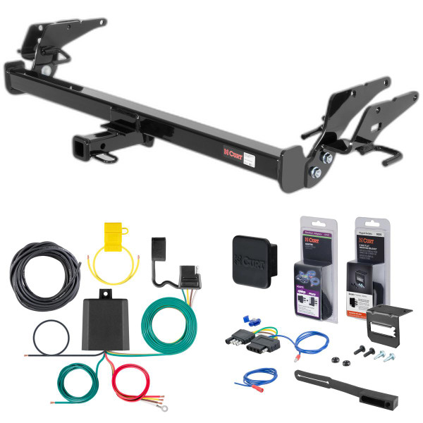 05 - 10 Toyota Avalon Dual exhaust Curt 1-1/4" Class 1 Trailer Tow Hitch + 5-Flat Wiring Kit Tow Boat/Utility Trailer with Surge Brakes 11427 - CURT