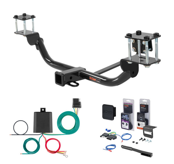 2010 - 2012 Mercedes-Benz GLK350 Curt 2" Class 3 Trailer Tow Hitch + 5-Flat Wiring Kit Tow Boat/Utility Trailer with Surge Brakes 13142 - CURT