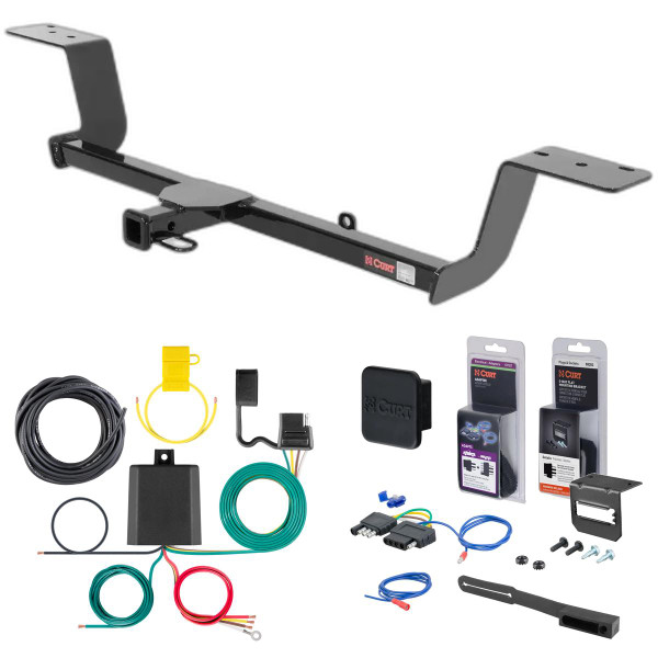 06 - 11 Audi A6 Quattro Wagon Curt 1-1/4" Class 1 Trailer Tow Hitch + 5-Flat Wiring Kit Tow Boat/Utility Trailer with Surge Brakes 11344 - CURT