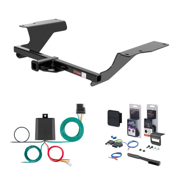 2004 - 2005 Acura TSX Sedan Curt 1-1/4" Class 1 Trailer Tow Hitch + 5-Flat Wiring Kit Tow Boat/Utility Trailer with Surge Brakes 11455 - CURT