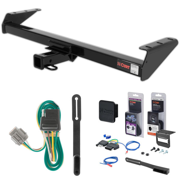 09 - 12 Suzuki Equator Curt 2" Class 3 Trailer Tow Hitch + 5-Flat Wiring Kit Tow Boat/Utility Trailer with Surge Brakes 13241 - CURT