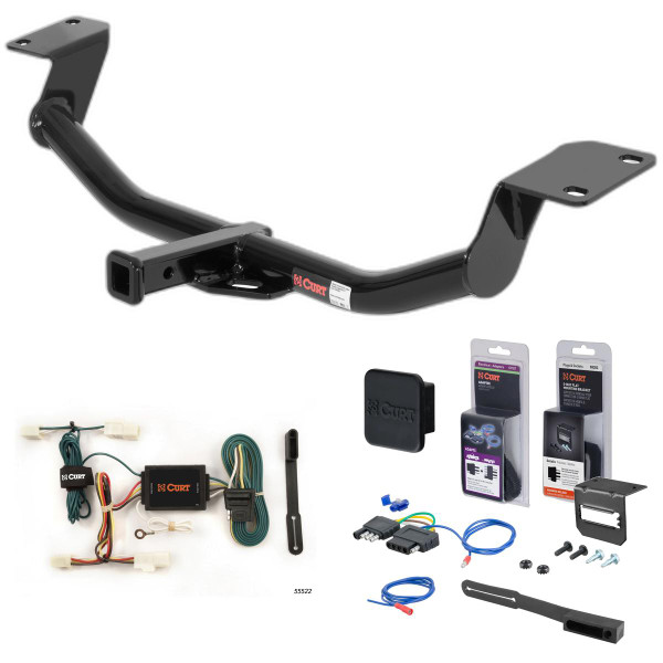 03 - 08 Toyota Matrix XR and XRS Curt 1-1/4" Class 2 Trailer Tow Hitch + 5-Flat Wiring Kit Tow Boat/Utility Trailer with Surge Brakes 12013 - CURT