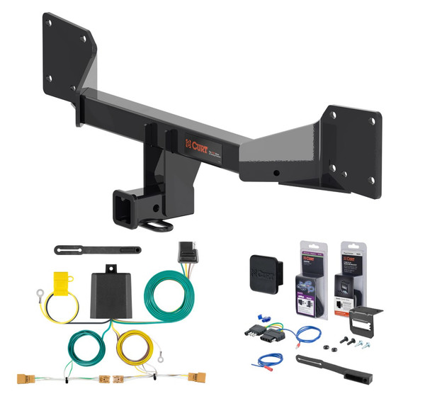 2018 - 2025 Audi SQ5 Curt 2" Class 3 Trailer Tow Hitch + 5-Flat Wiring Kit Tow Boat/Utility Trailer with Surge Brakes 13499 - CURT