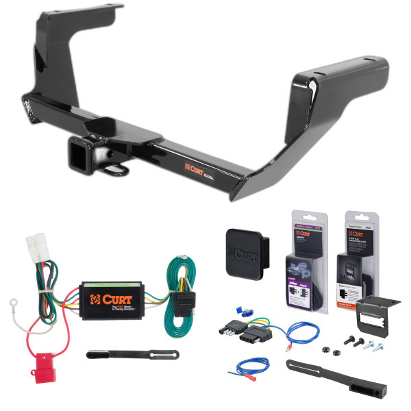 13 - 15 Subaru XV Crosstrek Curt 2" Class 3 Trailer Tow Hitch + 5-Flat Wiring Kit Tow Boat/Utility Trailer with Surge Brakes 13135 - CURT