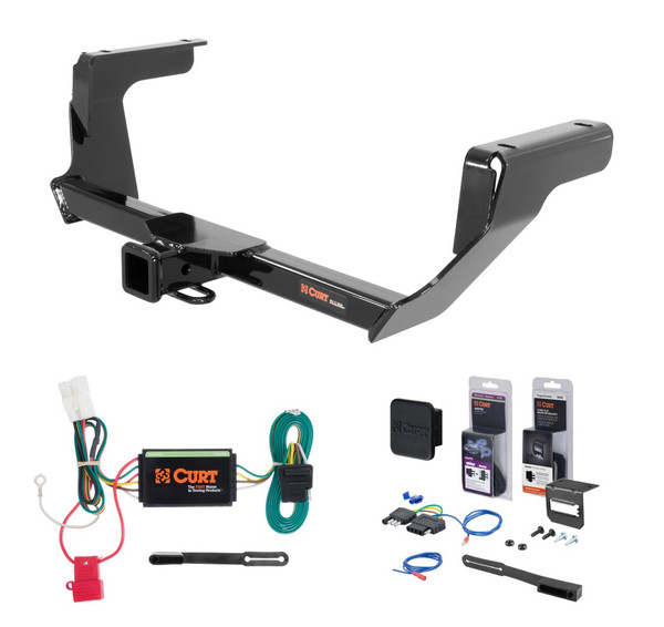 2014 - 2015 Subaru XV Crosstrek Curt 2" Class 3 Trailer Tow Hitch + 5-Flat Wiring Kit Tow Boat/Utility Trailer with Surge Brakes 13135 - CURT