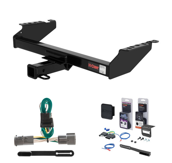 1987 - 1996 Ford F-250 Old body, excluding 10" drop bumper and 1973 - 1979 crew cab Curt 2" Class 3 Trailer Tow Hitch + 5-Flat Wiring Kit Tow Boat/Utility Trailer with Surge Brakes 13310 - CURT