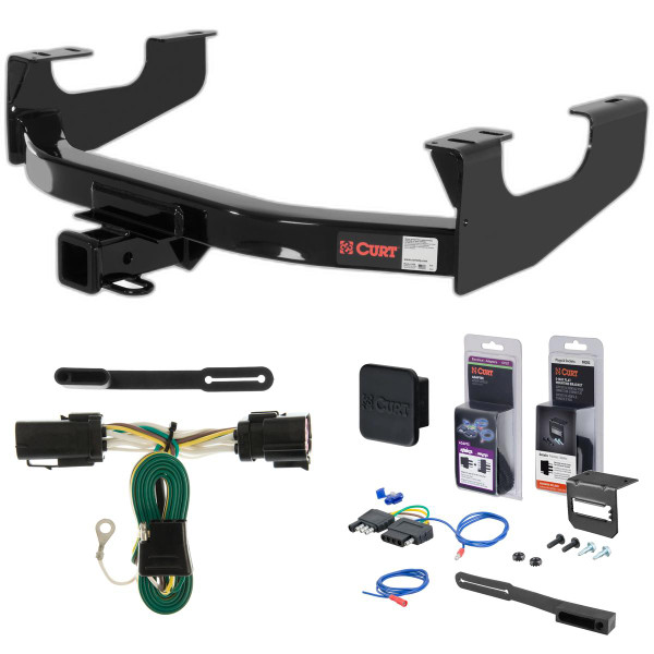 2004 Ford F-150 Heritage Edition Curt 2" Class 3 Trailer Tow Hitch + 5-Flat Wiring Kit Tow Boat/Utility Trailer with Surge Brakes 13355 - CURT