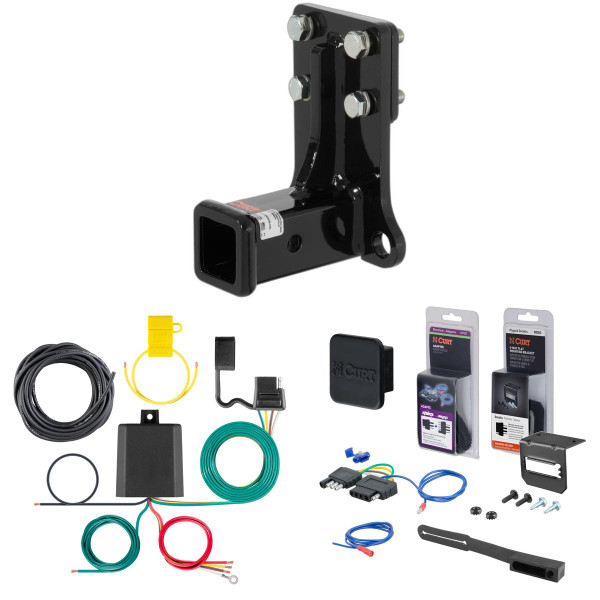 99 - 01 Mercedes-Benz ML430 Curt 2" Class 3 Trailer Tow Hitch + 5-Flat Wiring Kit Tow Boat/Utility Trailer with Surge Brakes 13018 - CURT