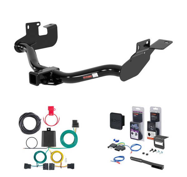 2005 - 2011 Mercury Mariner Without factory 1-1/4" receiver hitch Curt 2" Class 3 Trailer Tow Hitch + 5-Flat Wiring Kit Tow Boat/Utility Trailer with Surge Brakes 13650 - CURT