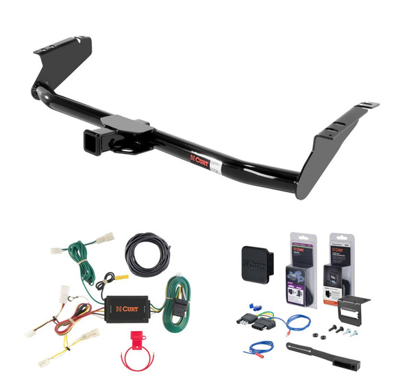 2011 - 2014 Toyota Sienna Curt 2" Class 3 Trailer Tow Hitch + 5-Flat Wiring Kit Tow Boat/Utility Trailer with Surge Brakes 13105 - CURT