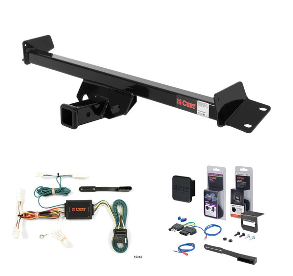 1998 - 2003 Toyota Sienna Curt 2" Class 3 Trailer Tow Hitch + 5-Flat Wiring Kit Tow Boat/Utility Trailer with Surge Brakes 13511 - CURT