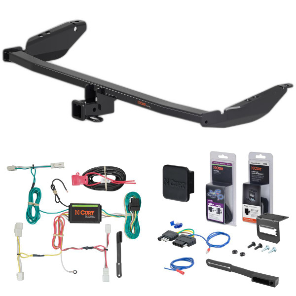 15 - 20 Toyota Sienna Curt 2" Class 3 Trailer Tow Hitch + 5-Flat Wiring Kit Tow Boat/Utility Trailer with Surge Brakes 13343 - CURT