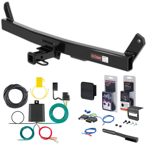 98 - 00 Volvo S70  Curt 1-1/4" Class 2 Trailer Tow Hitch + 5-Flat Wiring Kit Tow Boat/Utility Trailer with Surge Brakes 12211 - CURT