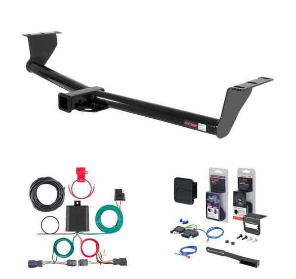 2014 Kia Sedona Curt 2" Class 3 Trailer Tow Hitch + 5-Flat Wiring Kit Tow Boat/Utility Trailer with Surge Brakes 13345 - CURT