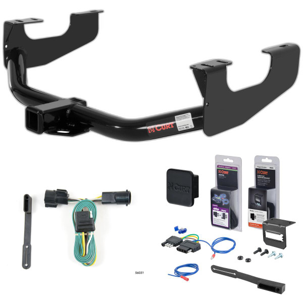 2004 Ford F-150 Heritage Edition Curt 2" Class 3 Trailer Tow Hitch + 5-Flat Wiring Kit Tow Boat/Utility Trailer with Surge Brakes 13359 - CURT