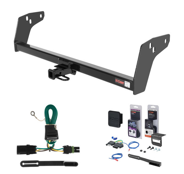 1985 - 1990 GMC S15 Curt 1-1/4" Class 2 Trailer Tow Hitch + 5-Flat Wiring Kit Tow Boat/Utility Trailer with Surge Brakes 12011 - CURT