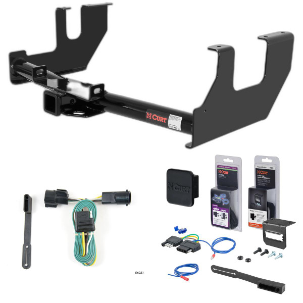 2005 Ford F-150 Excluding factory receiver and 2004 Heritage Edition Curt 2" Class 3 Trailer Tow Hitch + 5-Flat Wiring Kit Tow Boat/Utility Trailer with Surge Brakes 13352 - CURT