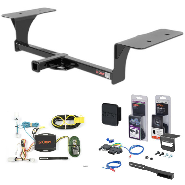 16 - 23 Nissan Maxima Sedan Curt 1-1/4" Class 1 Trailer Tow Hitch + 5-Flat Wiring Kit Tow Boat/Utility Trailer with Surge Brakes 11352 - CURT