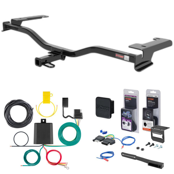 10 - 11 Mercury Milan Curt 1-1/4" Class 1 Trailer Tow Hitch + 5-Flat Wiring Kit Tow Boat/Utility Trailer with Surge Brakes 11390 - CURT