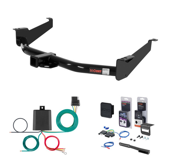 2004 - 2015 Nissan Titan Curt 2" Class 3 Trailer Tow Hitch + 5-Flat Wiring Kit Tow Boat/Utility Trailer with Surge Brakes 13199 - CURT