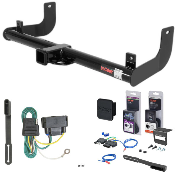 10 - 14 Ford F-150 Excluding factory receiver Curt 2" Class 3 Trailer Tow Hitch + 5-Flat Wiring Kit Tow Boat/Utility Trailer with Surge Brakes 13371 - CURT