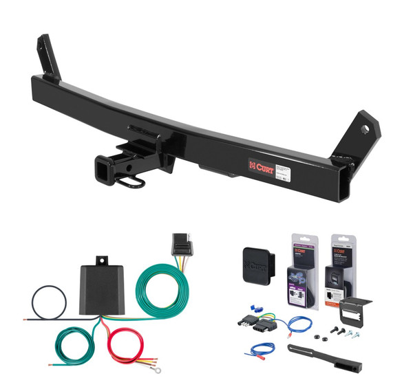1998 - 2000 Volvo V70 Curt 1-1/4" Class 2 Trailer Tow Hitch + 5-Flat Wiring Kit Tow Boat/Utility Trailer with Surge Brakes 12211 - CURT