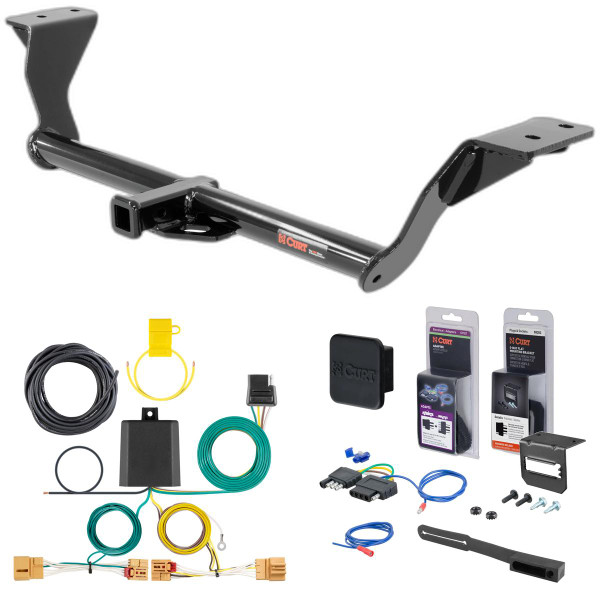 18 - 20 Volkswagen GTI Curt 1-1/4" Class 1 Trailer Tow Hitch + 5-Flat Wiring Kit Tow Boat/Utility Trailer with Surge Brakes 11412 - CURT