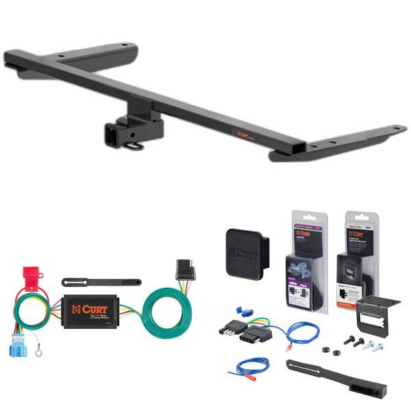 18 - 24 Honda Odyssey Curt 2" Class 3 Trailer Tow Hitch + 5-Flat Wiring Kit Tow Boat/Utility Trailer with Surge Brakes 13523 - CURT