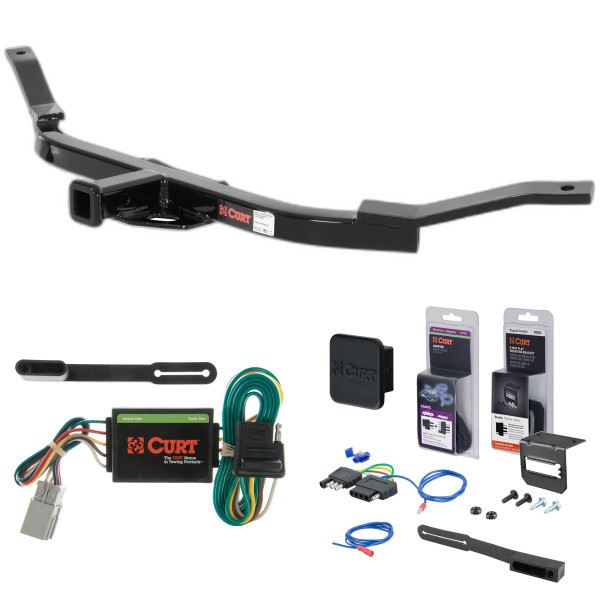 03 - 04 Honda Element Excluding SC Curt 1-1/4" Class 1 Trailer Tow Hitch + 5-Flat Wiring Kit Tow Boat/Utility Trailer with Surge Brakes 11700 - CURT