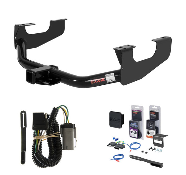2002 - 2004 Ford F-250 Super Duty Curt 2" Class 3 Trailer Tow Hitch + 5-Flat Wiring Kit Tow Boat/Utility Trailer with Surge Brakes 13359 - CURT