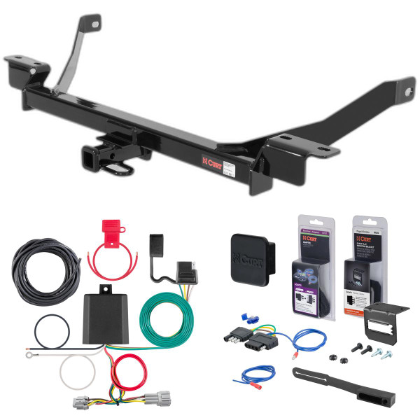 99 - 02 Nissan Quest Curt 1-1/4" Class 2 Trailer Tow Hitch + 5-Flat Wiring Kit Tow Boat/Utility Trailer with Surge Brakes 12102 - CURT