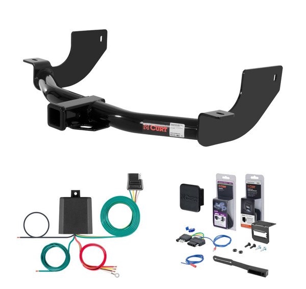 2005 - 2009 Land Rover LR3 Curt 2" Class 3 Trailer Tow Hitch + 5-Flat Wiring Kit Tow Boat/Utility Trailer with Surge Brakes 13456 - CURT