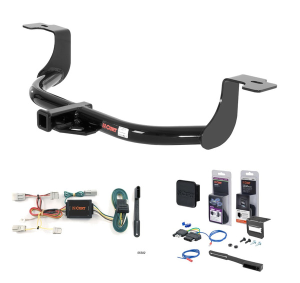 2008 - 2012 Honda Accord Sedan Curt 1-1/4" Class 1 Trailer Tow Hitch + 5-Flat Wiring Kit Tow Boat/Utility Trailer with Surge Brakes 11085 - CURT