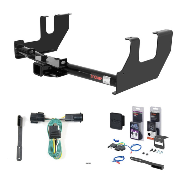 2004 - 2005 Ford F-150 Excluding factory receiver and 2004 Heritage Edition Curt 2" Class 3 Trailer Tow Hitch + 5-Flat Wiring Kit Tow Boat/Utility Trailer with Surge Brakes 13352 - CURT